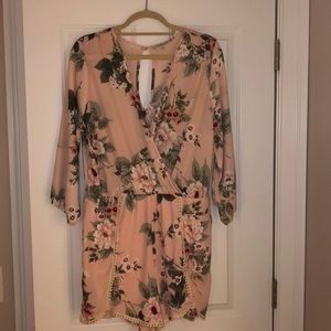 Pink Floral Romper